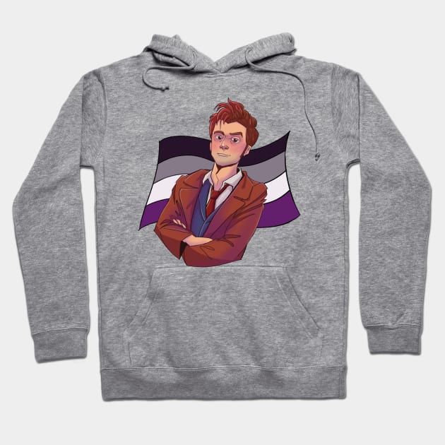 Asexual Doctor Who - Tenth Doctor Hoodie by inhonoredglory